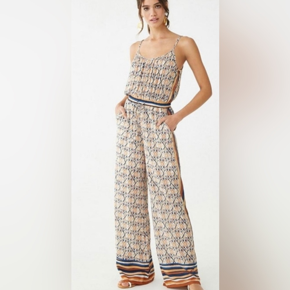 Forever 21 Multicolored Printed Basic Jumpsuit - image 1